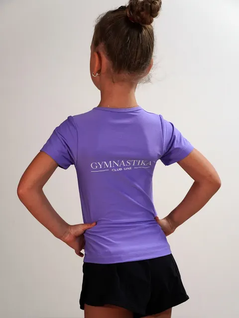 Airy Tee — Lilac · On the gymnast