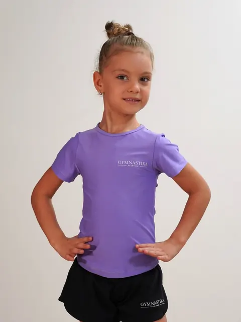 Airy Tee — Lilac · On the gymnast