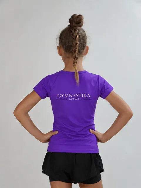 Classic Tee — Violet · On the gymnast