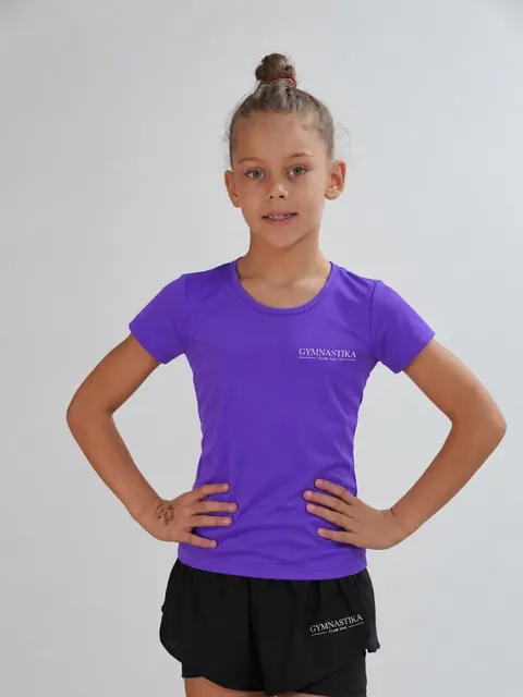 Classic Tee — Violet · On the gymnast