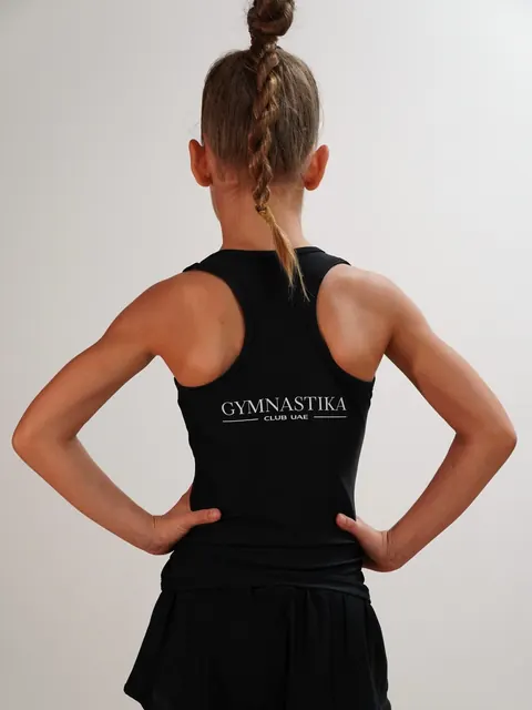 Racer Tank — Black · On the gymnast