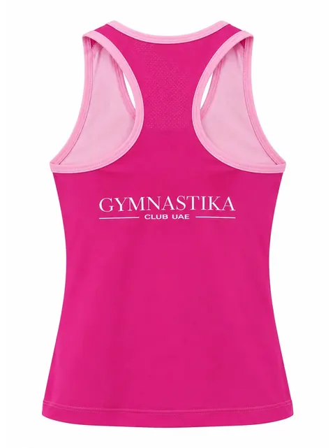 Racer Tank — Blush & Fuchsia · Back