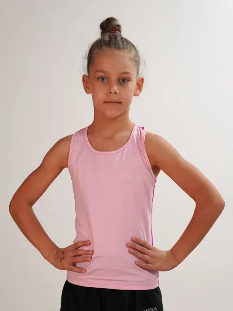 Racer Tank — Blush & Fuchsia · On the gymnast