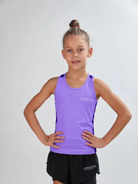 Racer Tank — Lilac & Navy · On the gymnast