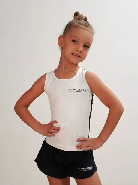 Racer Tank — White & Black · On the gymnast