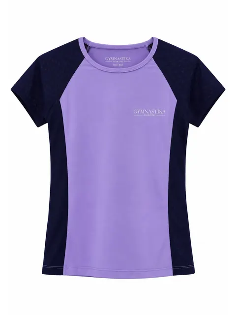 Raglan Tee — Lilac & Navy · Front
